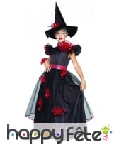 Longue robe de petite sorcière avec voile et rose, image 3