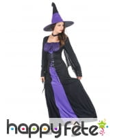 Longue robe noir violet de sorcière, image 1