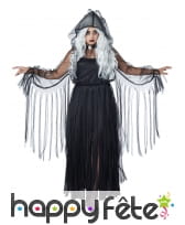 Longue robe noire grande taille de fantome