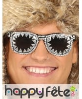 Lunette rock'n roll avec brillants pour adulte