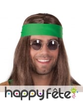 Lunettes rondes noires style hippie