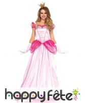 Longue robe princesse peach pour femme