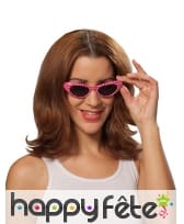 Lunettes rose pois blancs années 50