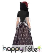 Longue robe reine de coeurs en damier, image 1