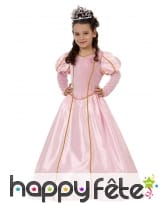 Longue robe rose de princesse pour enfant