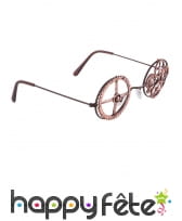 Lunettes rondes style Steampunk, image 2