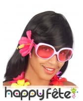 Lunettes roses Vahiné fleurie