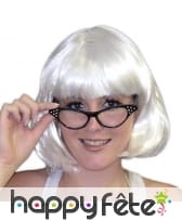 Lunettes secrétaire à strass, forme papillon