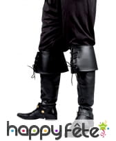 Luxueuses sur-bottes noires de pirate