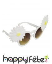 Lunettes style hippie avec marguerites