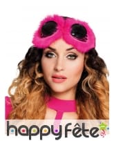 Lunettes Steampunk rose avec froufrous