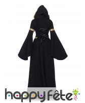 Longue tenue de sorcière celtique noir or, image 1