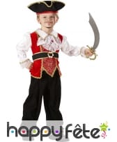 Luxueuse tenue de petit capitaine pirate