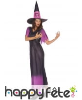 Longue tenue violette de sorcière adulte, image 1