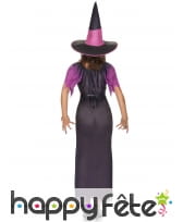 Longue tenue violette de sorcière adulte, image 2