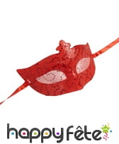 Loup vénitien avec voile et sequins, image 2