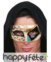 Loup vénitien losange et motifs dorés, image 2