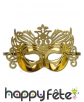 Loup Vénitien semi rigide pailleté 19,5 cm, image 2