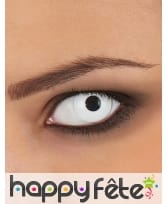 Lentille yeux blancs avec correction usage unique