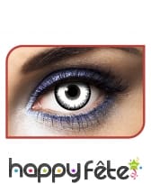Lentilles yeux blancs contour noir