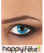 Lentilles yeux bleu gris