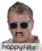 Lunettes zébrées avec petite moustache