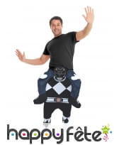 Morphsuit à dos de Power Rangers noir