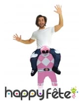 Morphsuit à dos de Power Rangers rose