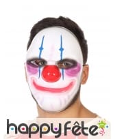 Masque blanc de clown psychopathe pour adulte