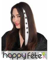 Mèche blanche de cheveux avec araignées