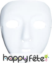 Masque blanc sans front a peindre et décorer