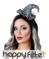 Mini chapeau argenté de sorcière