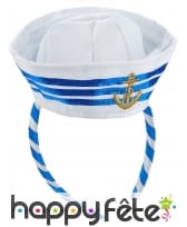 Mini chapeau bleu blanc de marin, image 1