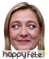 Masque carton de Marine le Pen