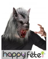 Masque complet de loup garou en fausse fourrure, image 1