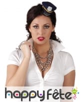 Mini casquette de police sur serre tête