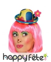 Mini chapeau de clown sur serre tête