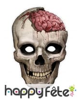 Masque crâne et cerveau en papier
