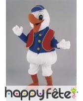 Mascotte canard habillé