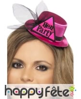 Mini chapeau hen party rose
