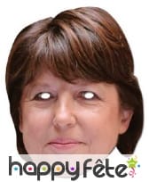 Masque carton Martine Aubry