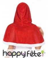 Mini cape rouge de mère Noël avec capuche, image 1
