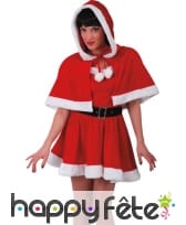 Mini cape rouge de mère Noël avec capuche, image 2