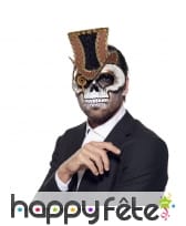 Masque crâne steampunk facial