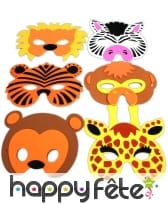 Masque d'animaux en mousse pour enfant