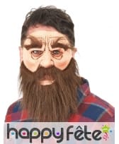 Masque de barbu brun