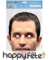 Masque de Benoît Hamon en carton plat, image 1