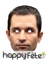 Masque de Benoît Hamon en carton plat