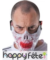 Masque de bouche squelette en sang
