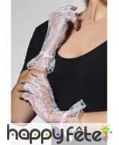 Mitaines dentelles blanches, image 1